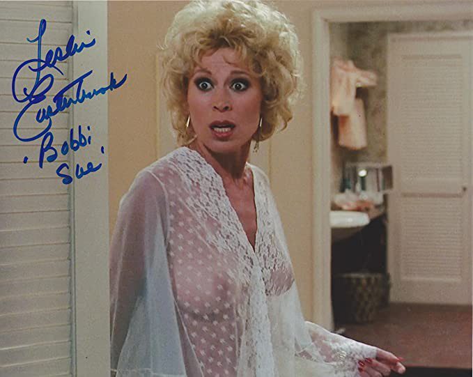 Leslie Easterbrook in a see through gown