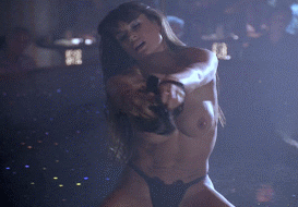DEMI MOORE and the bra comes off in Striptease - 1996