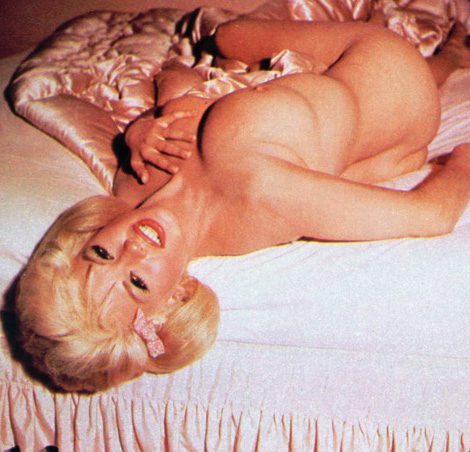 Jayne Mansfield nude on a bed